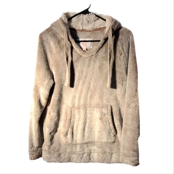 Members Mark Tops - Member's Mark Cozy Plush Pullover Faux Fur Lined Hoodie Size Small
